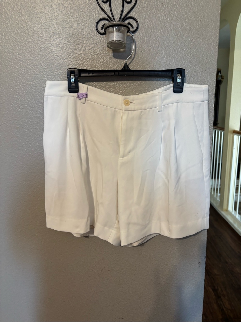 Ralph Lauren White High-Rise Tailored Shorts